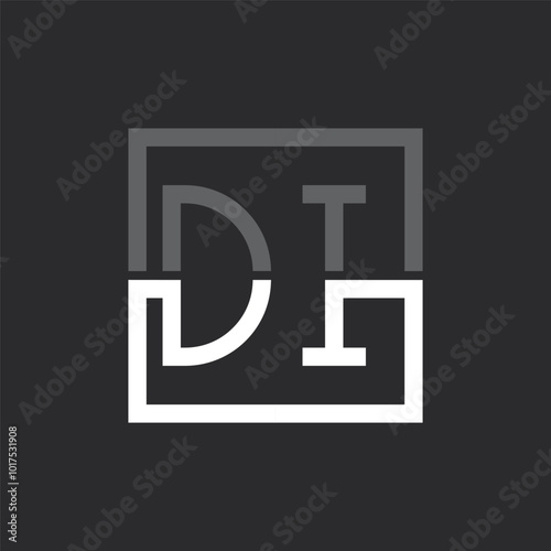 Creative Modern Minimalist DI Letter Logo Design. Letter DI Logo Monogram for any Business