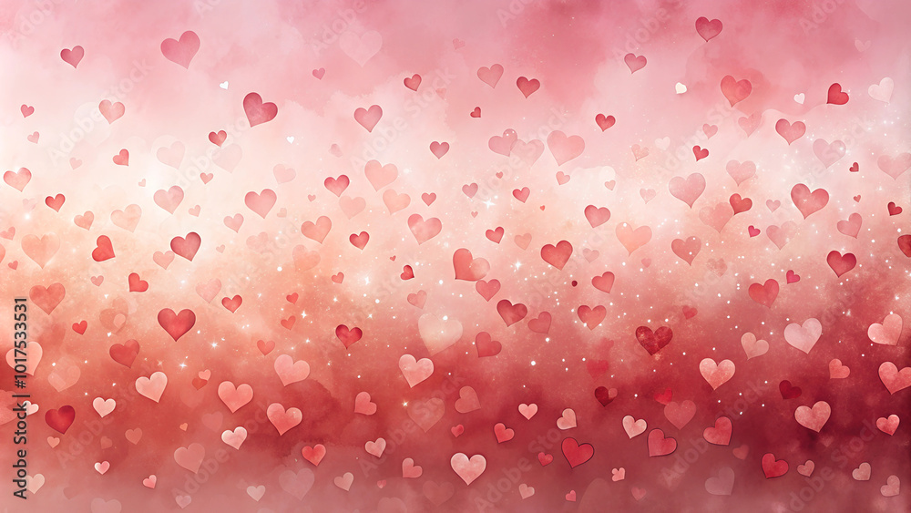 Soft Pink Hearts Background with Gradient Effect and Sparkles for Romantic Designs Soft Pink Hearts Background with Gradient Effect and Sparkles for Romantic Designs