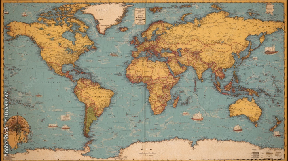 Naklejka premium A political map of the world
