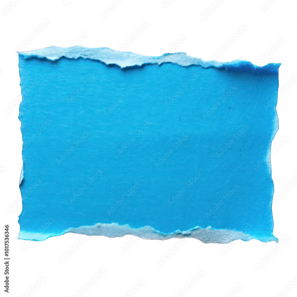Torn blue paper isolated on transparent background Torn blue paper isolated on transparent background