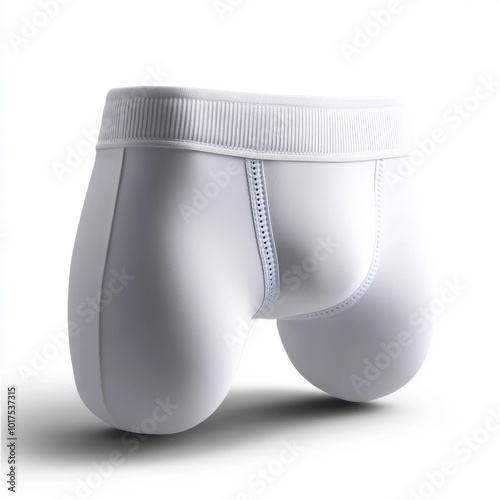 Stylish White Underwear on Clean Background photo