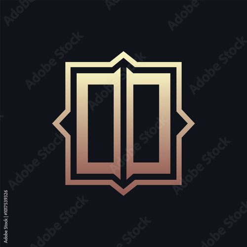 Luxury Initial OO Monogram Logo Design . Elegant Emblem Letter OO Logo Design for Business and Corporate Identity
