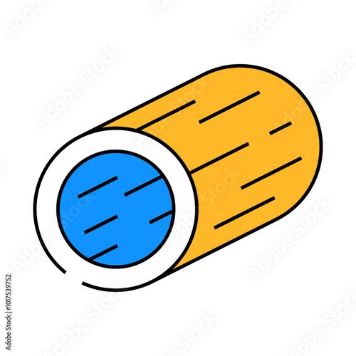 tube steel production line icon vector. tube steel production sign. isolated symbol illustration
