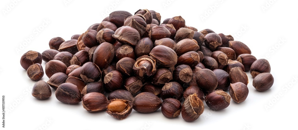 Edible Chestnuts Isolated on White Background Edible Chestnuts Isolated on White Background