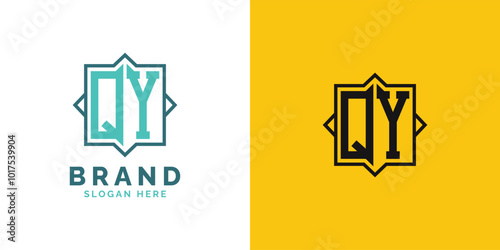 Modern QY Monogram Logo Design. Initial Letter QY Logo, Versatile Branding Suitable for any Brand