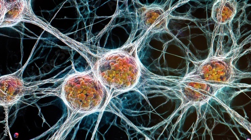 Exploring the Intricate World of Neurons: A Close-Up of Cellular Connections