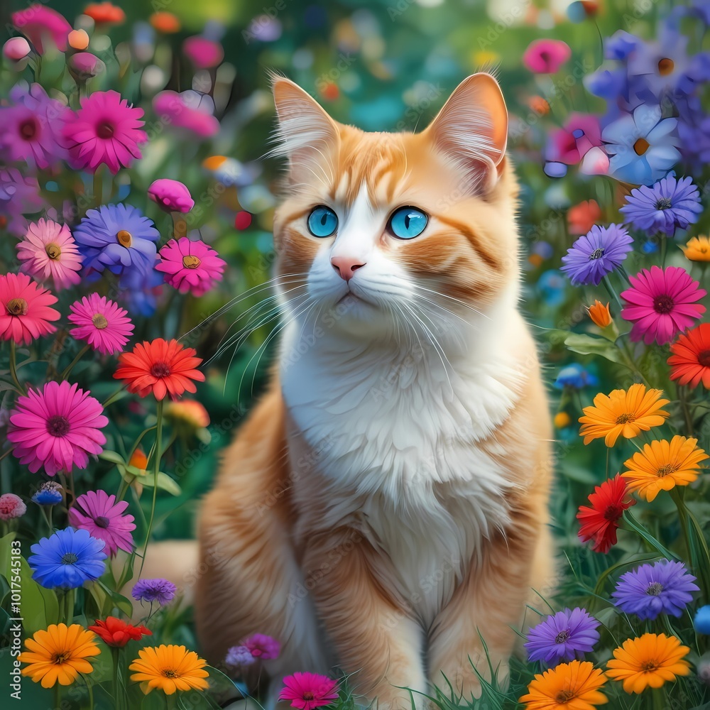 cat in the garden cat in the garden