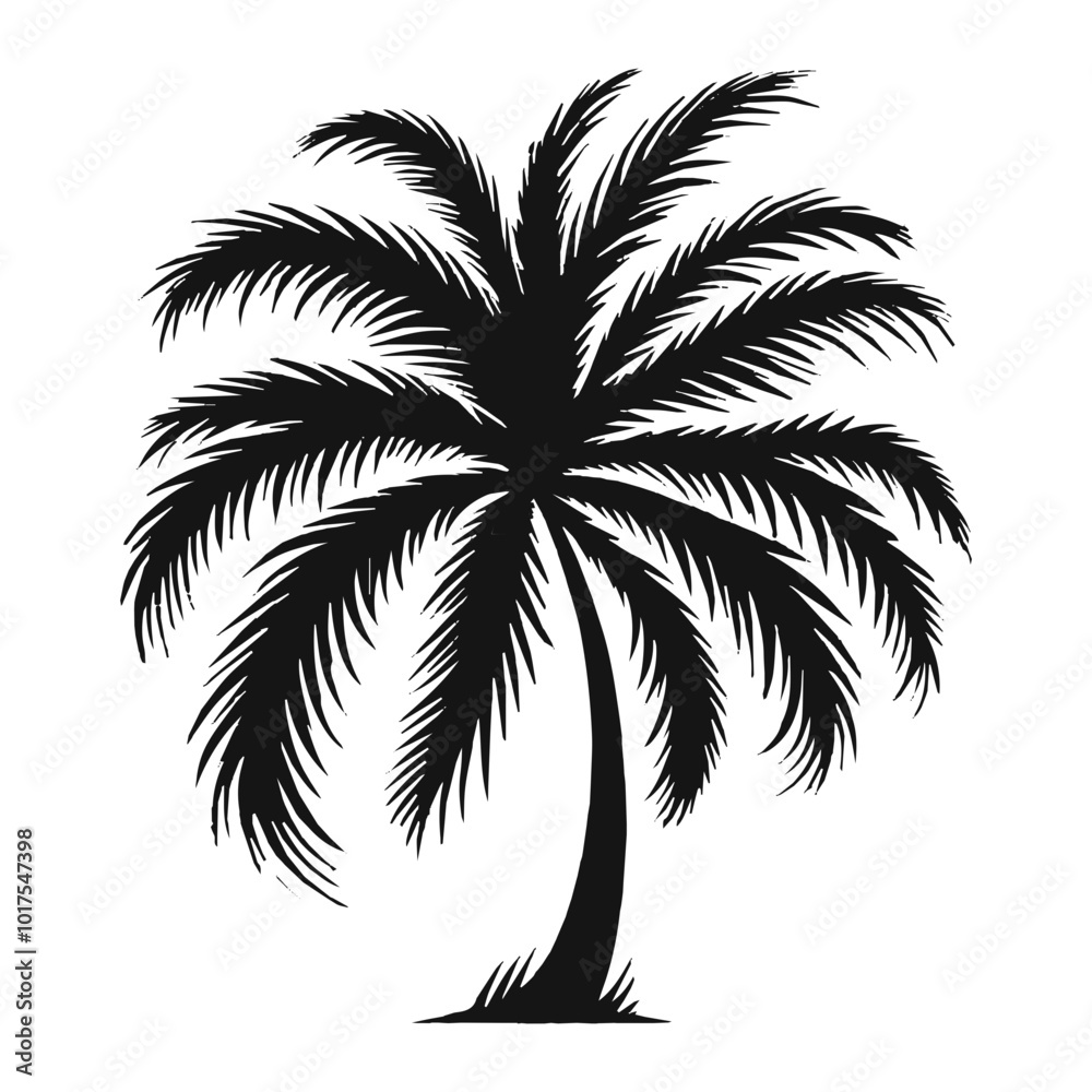 palm tree silhouette vector illustration palm tree silhouette vector illustration