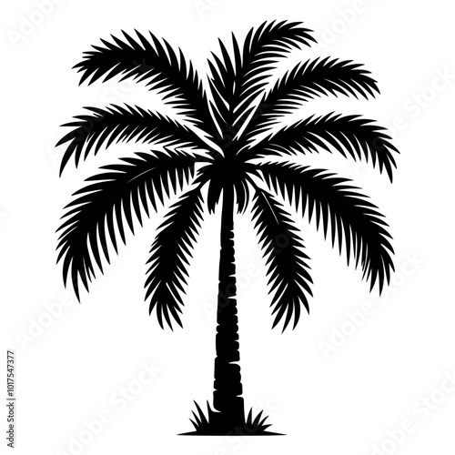 palm tree silhouette vector illustration