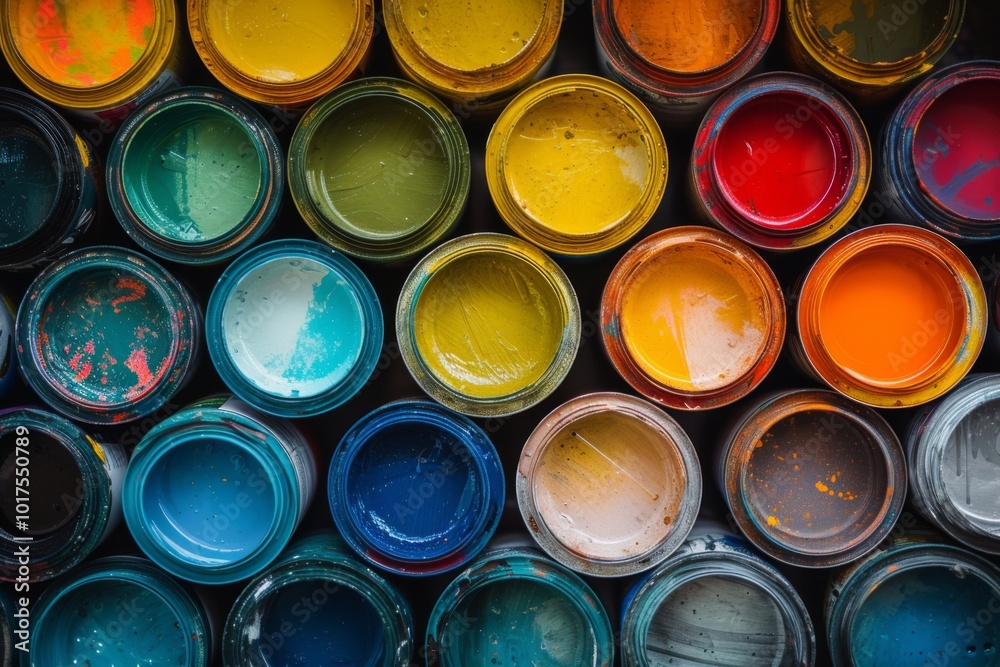 Colorful Paint Cans: A Palette of Inspiration Colorful Paint Cans: A Palette of Inspiration