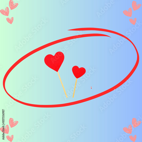 Valentine's love circle background 