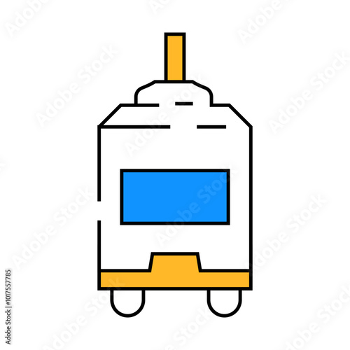 dc motor electronic component line icon vector. dc motor electronic component sign. isolated symbol illustration
