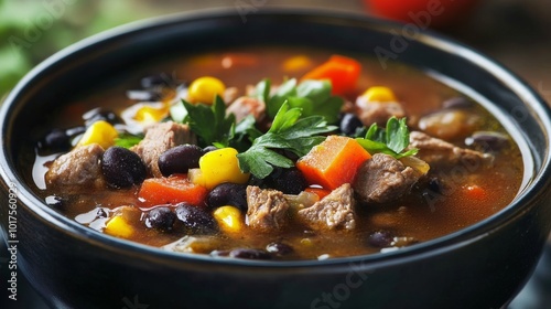 Soupy beans and meat for winter