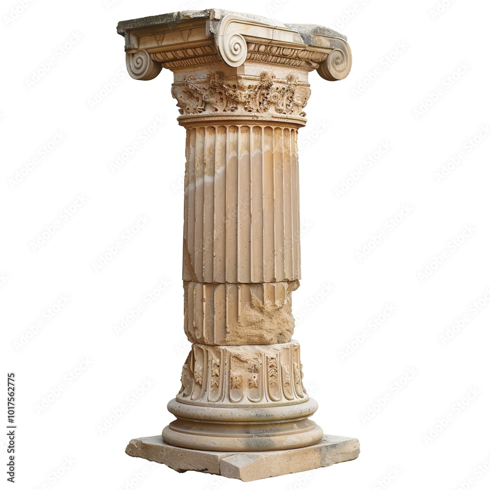 Old greek column PNG. Greek column isolated. Old greek column PNG. Greek column isolated.