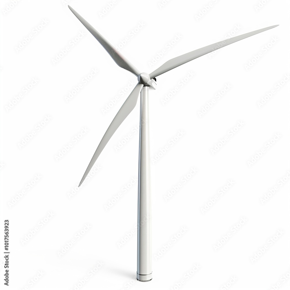 Wind turbine blades, Isolated on a transparent