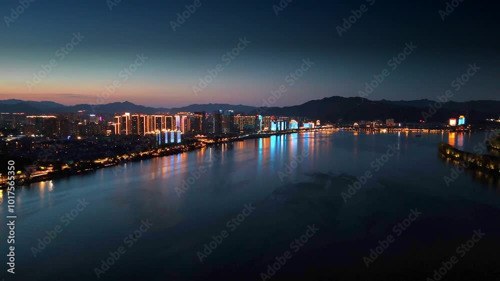Urban Scenery of Fuyang District, Hangzhou City, Zhejiang Province, China Urban Scenery of Fuyang District, Hangzhou City, Zhejiang Province, China