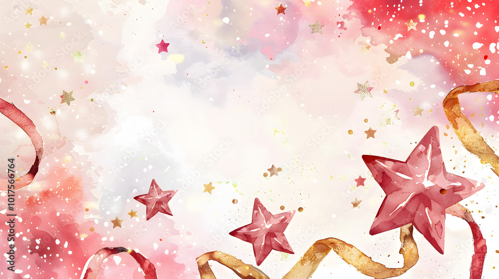 Star and Ribbon Frame Background Star and Ribbon Frame Background