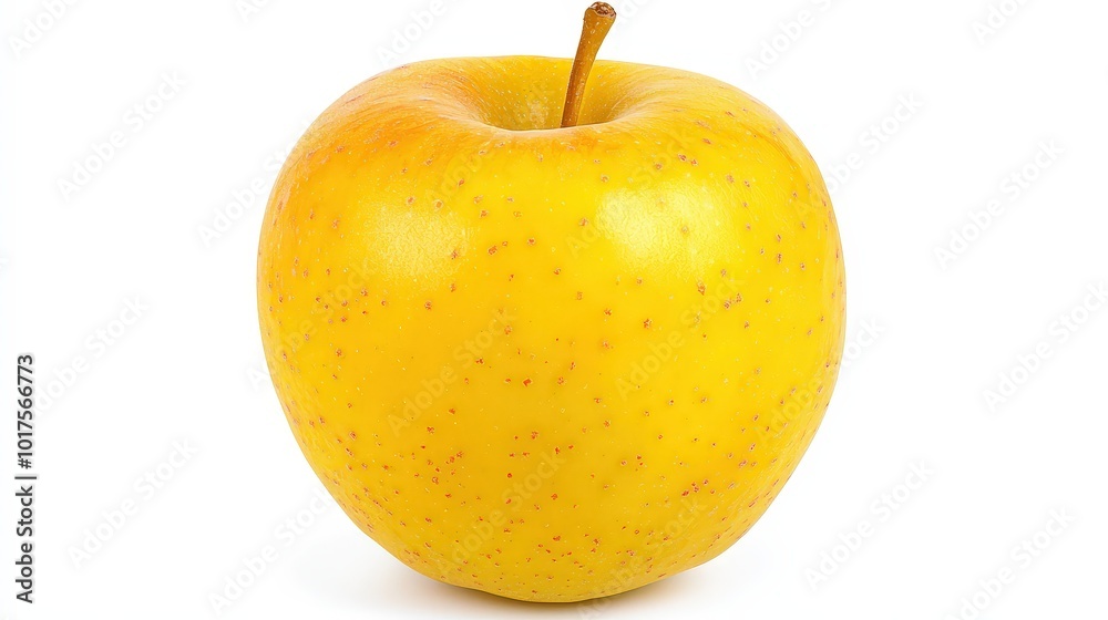 Fresh Yellow Apple Isolated on White Background Fruit Food Healthy Organic Vitamin Fresh Yellow Apple Isolated on White Background Fruit Food Healthy Organic Vitamin
