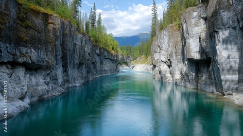 Kootenay river at marble canyon photo