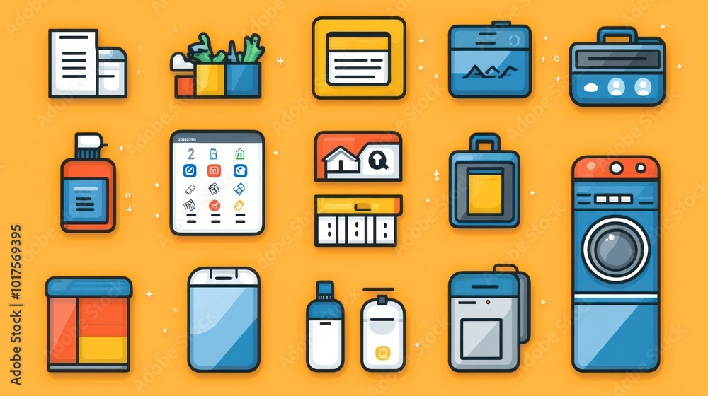 Colorful Icons Illustration Colorful Icons Illustration