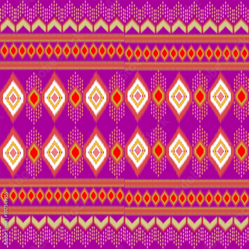 Navajo geometric ethnic tribal textile fabric ikat pattern American African 