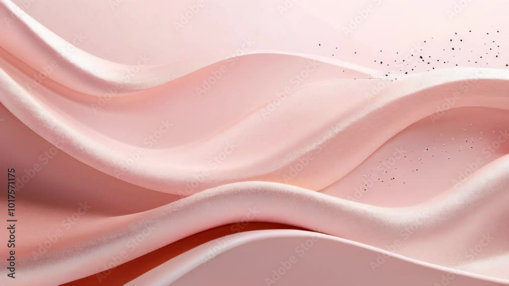 Abstract background with pink wave patterns creating a soft, flowing ...