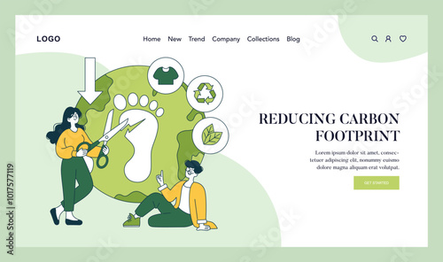Eco Friendly Fashion. Flat Vector Illustration