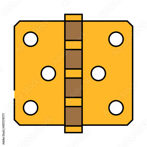 hinge hardware furniture fitting line icon vector. hinge hardware furniture fitting sign. isolated symbol illustration