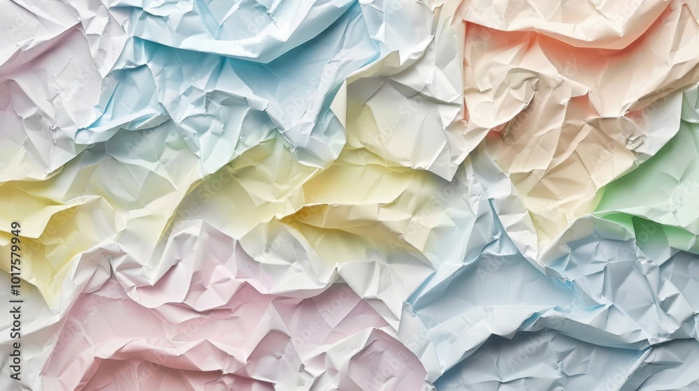 Obraz premium Colorful Crumpled Paper Background Texture