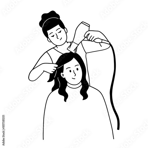 Woman in beauty salon
