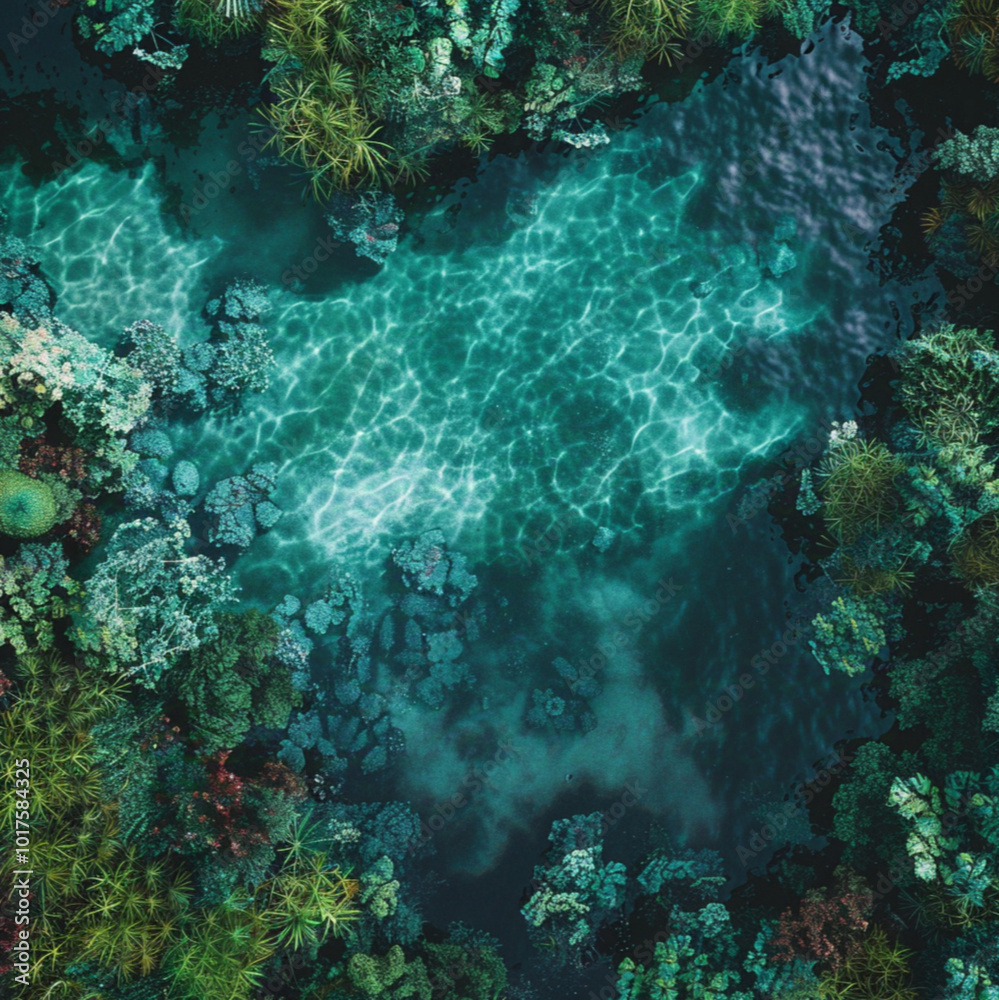 Fototapeta premium tropical sea floor top view