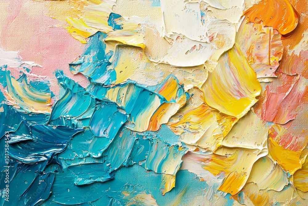 Fototapeta premium Abstract oil painting illustration background
