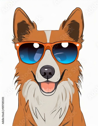 Hund mit Sonnenbrille