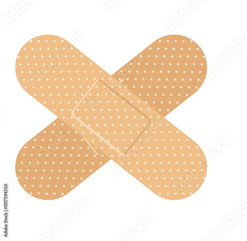 Medical aid plaster bandage clipart decoration flat illustration
