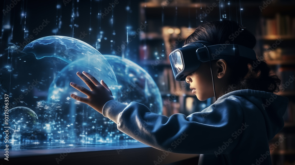 woman in formal suit using vr device goggle virtual reality ai woman in formal suit using vr device goggle virtual reality ai