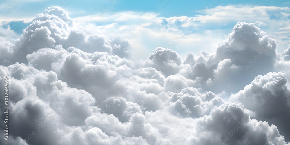 A dense, white cloud texture background with soft and fluffy clouds in the sky., generative ai
A dense, white cloud texture background with soft and fluffy clouds in the sky., generative ai