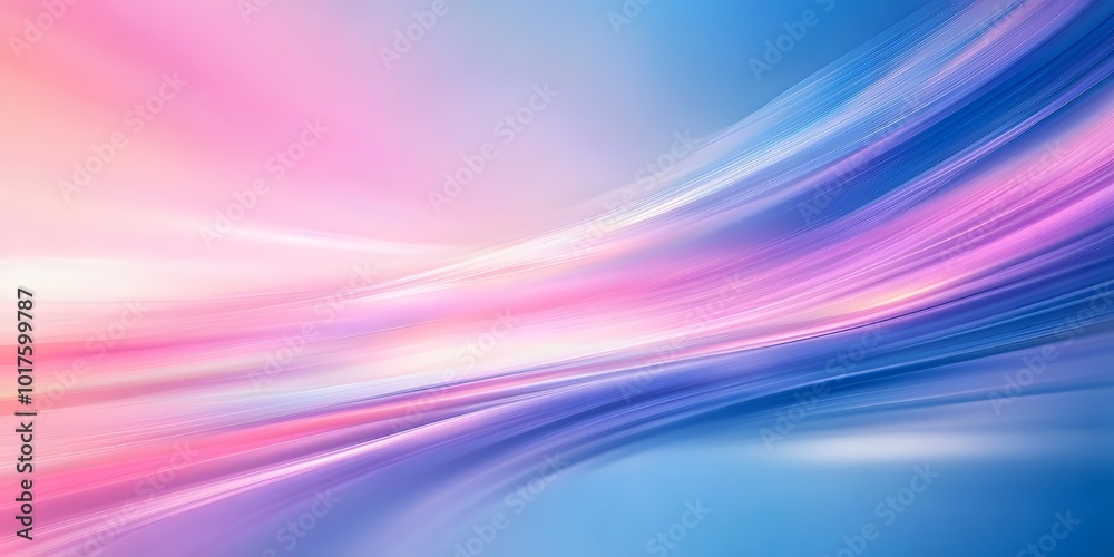 Abstract blue background with blurred speed lines, light pink and purple gradient, futuristic design style, generative ai
