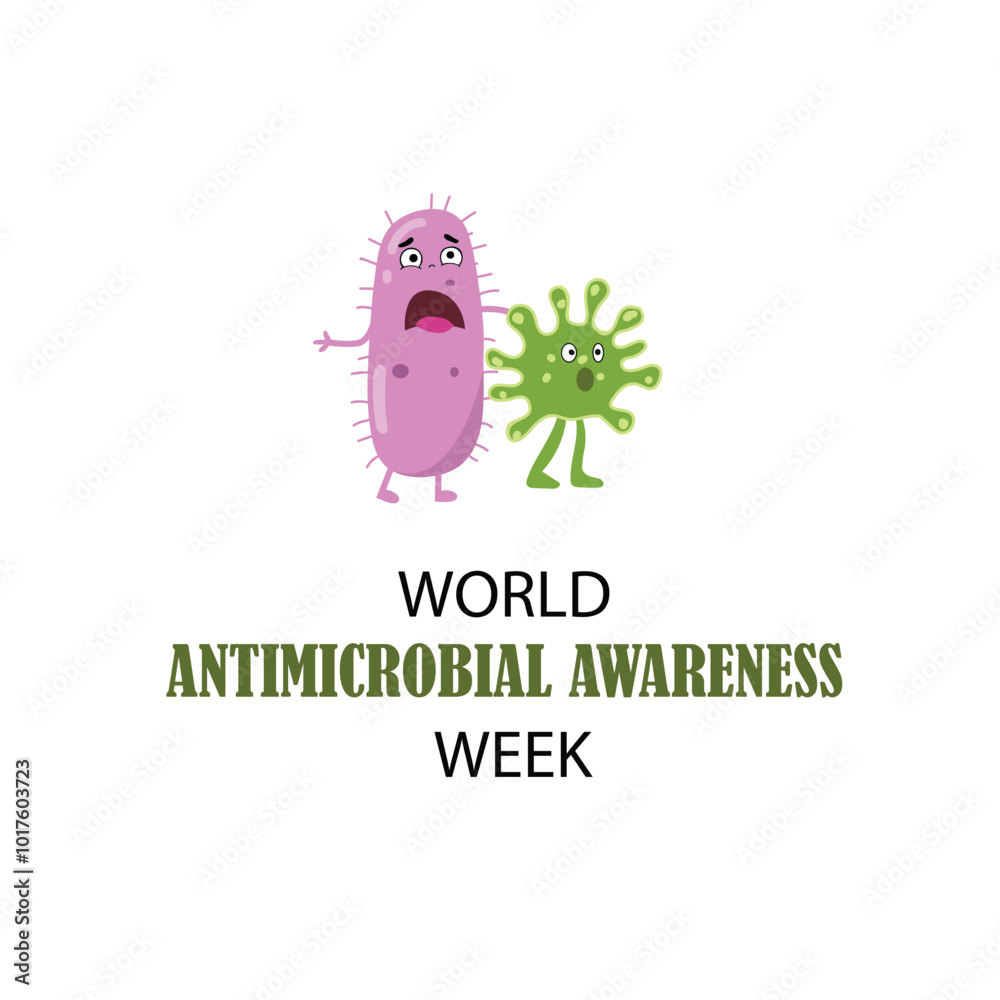 World Antimicrobial Awareness Week. Two microbes World Antimicrobial Awareness Week. Two microbes