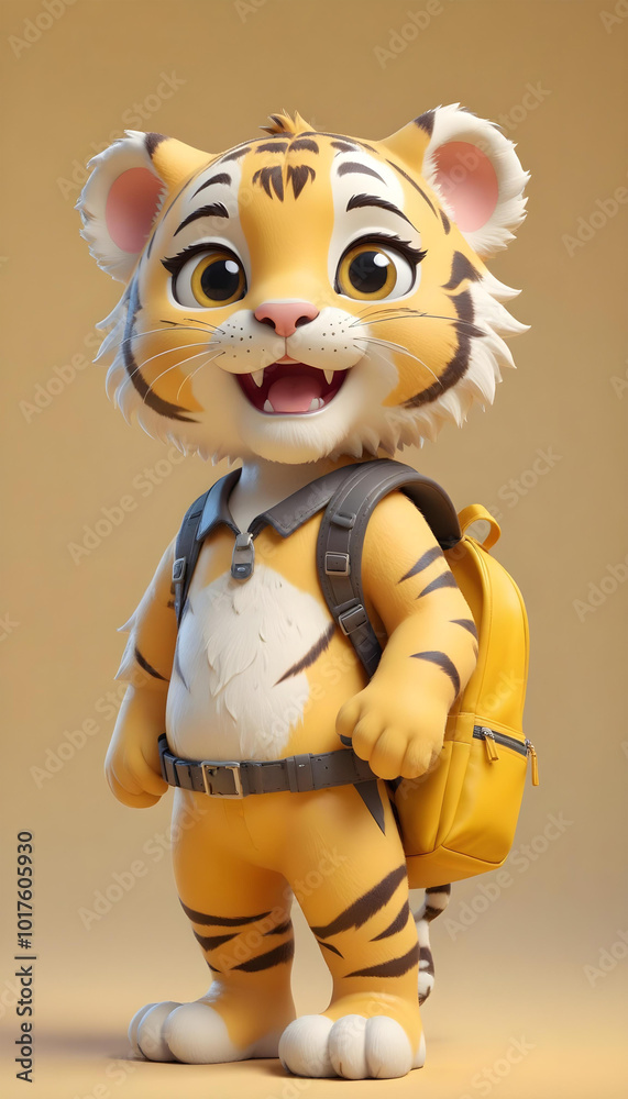 3d cute cartoon tiger school animal bag 3d cute cartoon tiger school animal bag