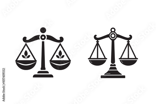 Scales Balance Silhouette Illustration