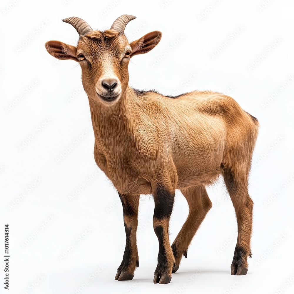 Portrait of a Brown Goat Portrait of a Brown Goat