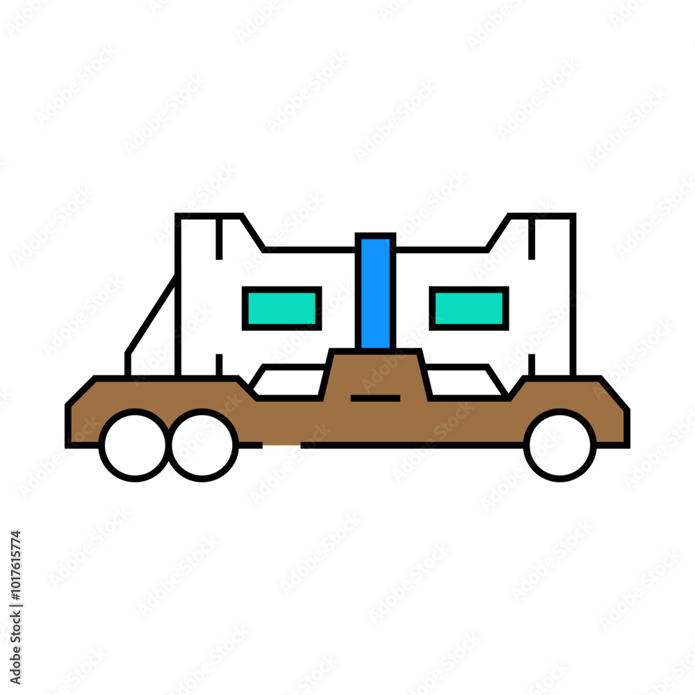 nuclear waste transportation energy line icon vector. nuclear waste transportation energy sign. isolated symbol illustration nuclear waste transportation energy line icon vector. nuclear waste transportation energy sign. isolated symbol illustration