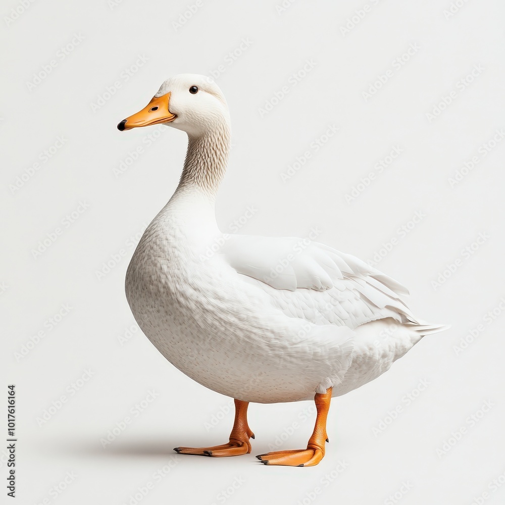White Goose on White Background White Goose on White Background