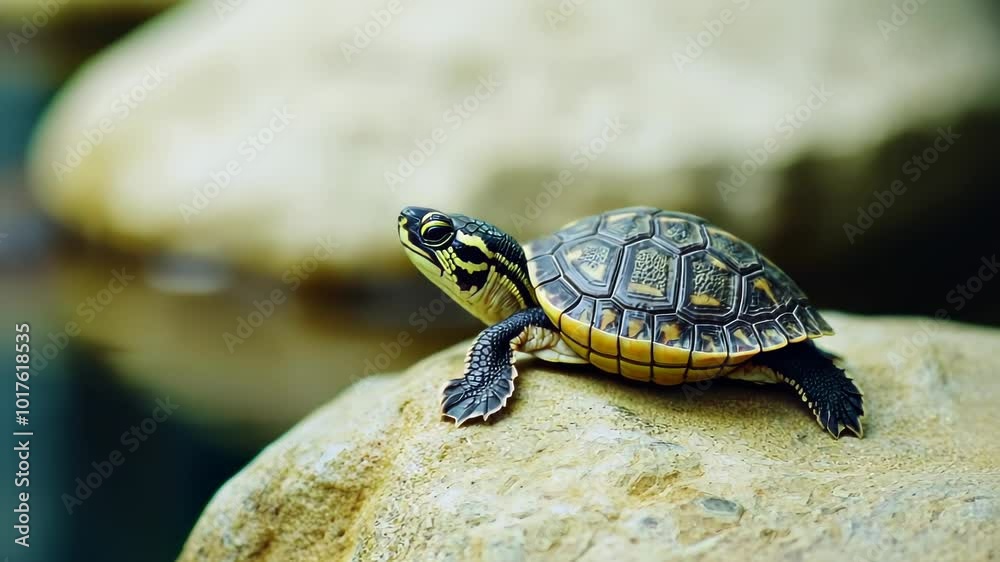 Little Turtle on a Rock Little Turtle on a Rock