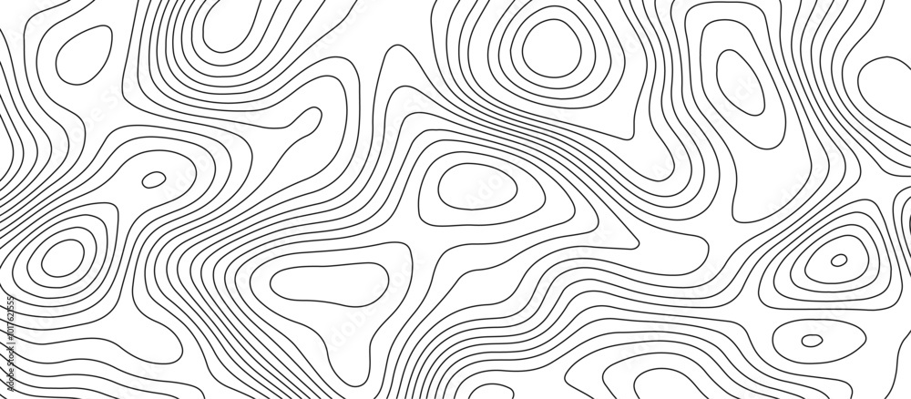 White topology and topography vector design abstract background contour map texture for print works . black curve line background with wave shape vector illustration. White topology and topography vector design abstract background contour map texture for print works . black curve line background with wave shape vector illustration.