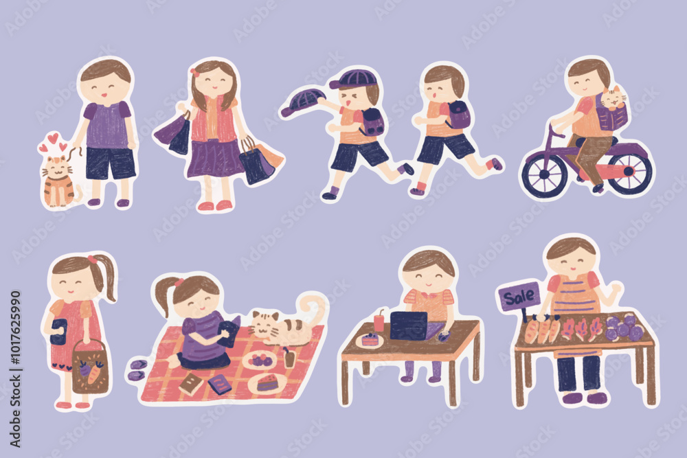 Cute Hand Drawn Daily Life Sticker Cute Hand Drawn Daily Life Sticker
