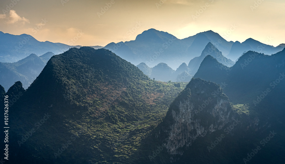 Obraz premium Dong Van geological rock plateau, Ha Giang province, Vietnam