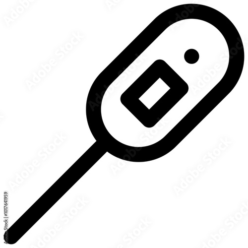 Food thermometer. Editable stroke vector icon.