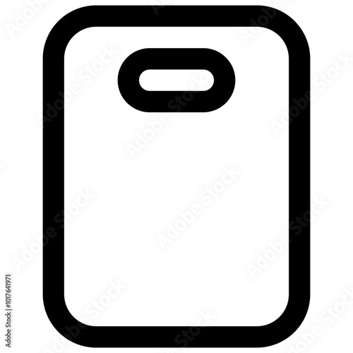 Cutting board. Editable stroke vector icon.