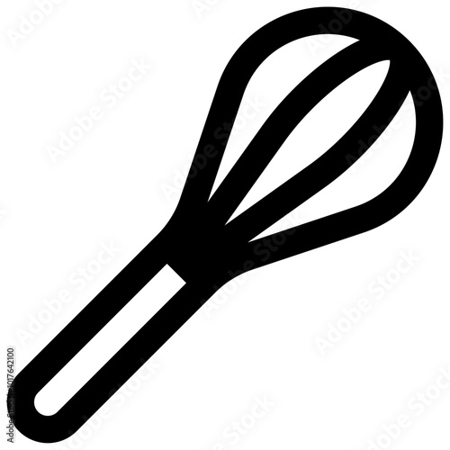 Whisk. Editable stroke vector icon.